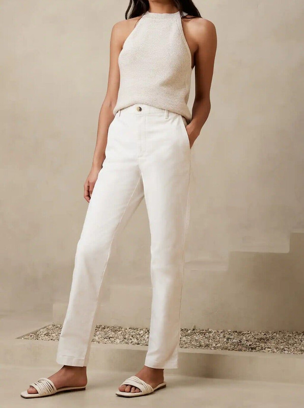 Banana Republic High Rise Authentic Chino in Stone Wash Size 16 ~ NEW