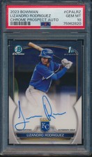 PSA 10 LIZANDRO RODRIGUEZ AUTO 1st 2023 Bowman Chrome Royals Rookie RC GEM MINT