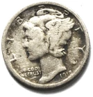 1918 D Mercury Silver Dime Rare Ten Cents Denver