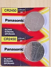 2 pc Carded CR2450 Battery 3V Lithium Coin Cell DL2450  Expire 12/2033