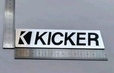 Kicker Badge Logo Emblem Nameplate 6" Large Size Brushed Silver With Adhesive