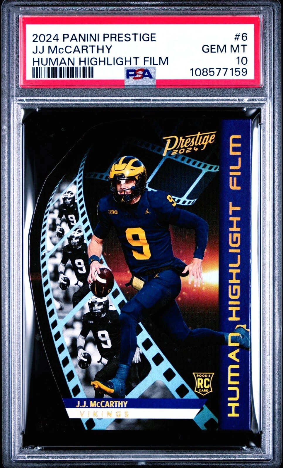 JJ McCarthy Panini Prestige Human Highlight Film #6 Base