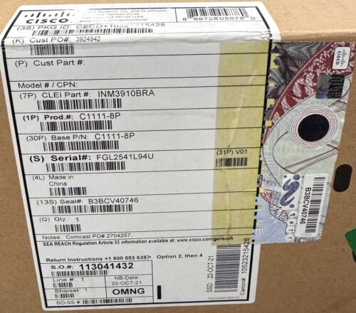 Cisco C1111-8P Integrated Services Router New Open Box - Bild 1 von 2