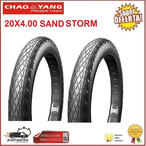 2 Copertoni 20x4.0 Fat Bike Bici E-Bike Pneumatici Sand Storm Antirumore  Gomme | eBay