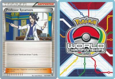 X4 Professor Sycamore 122/146 World Championship 2014 LP/NM Pokemon