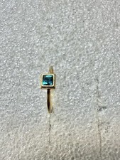 .925 Sterling Silver Size 5 Ring W Topaz Gold Vermeil