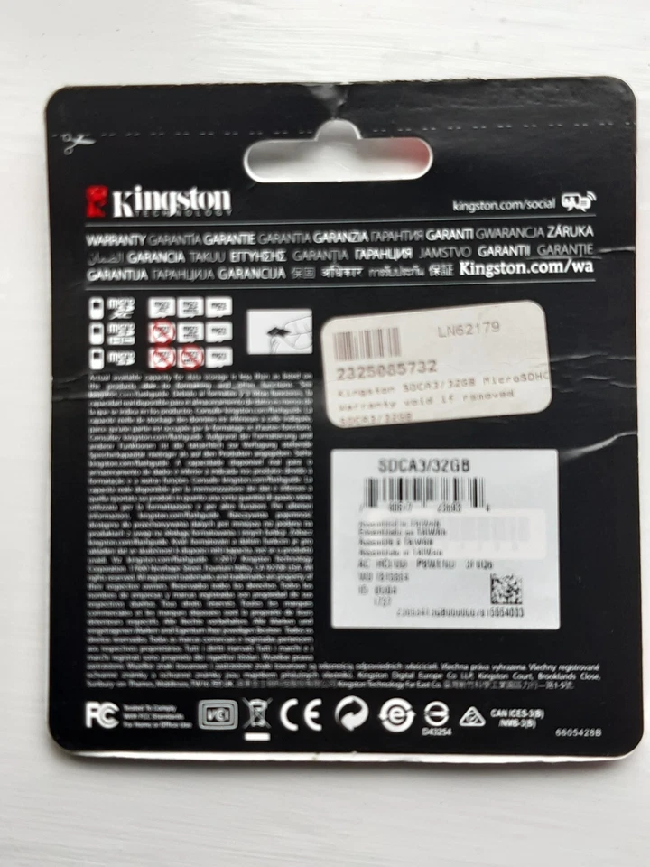Kingston 32 GB microSDHC - Class 10/UHS-I (U3) - 90 MB/s Read - 45 MB/s Write - Image 2 of 2