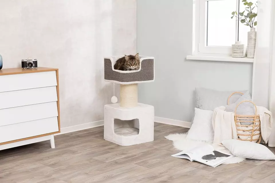 TRIXIE 33.9-in Ava XXL Cat Tree with Thick Scratching Post, Condo, Gray - Image 4 of 4