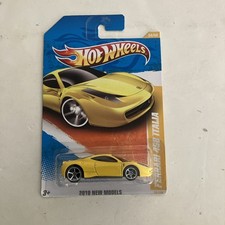 HOT WHEELS 2010 NEW MODELS FERRARI 458 ITALIA YELLOW