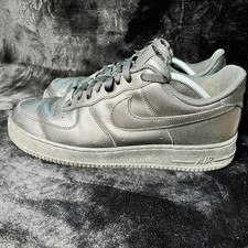 Nike Air Force 1 '07 CW2288-001 Mens 12 Shoes Core Black Leather Swoosh Sneakers