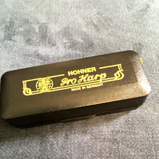 HOHNER Pro Harp Diatonic Harmonica Key of C Black w/ Case Made in Germany