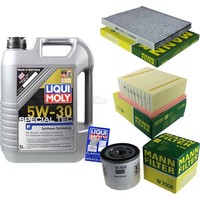 Mann Inspektionspaket 5L Liqui Moly 5W-30 FüR Ford Fiesta VI B-Max 1.6 Ti