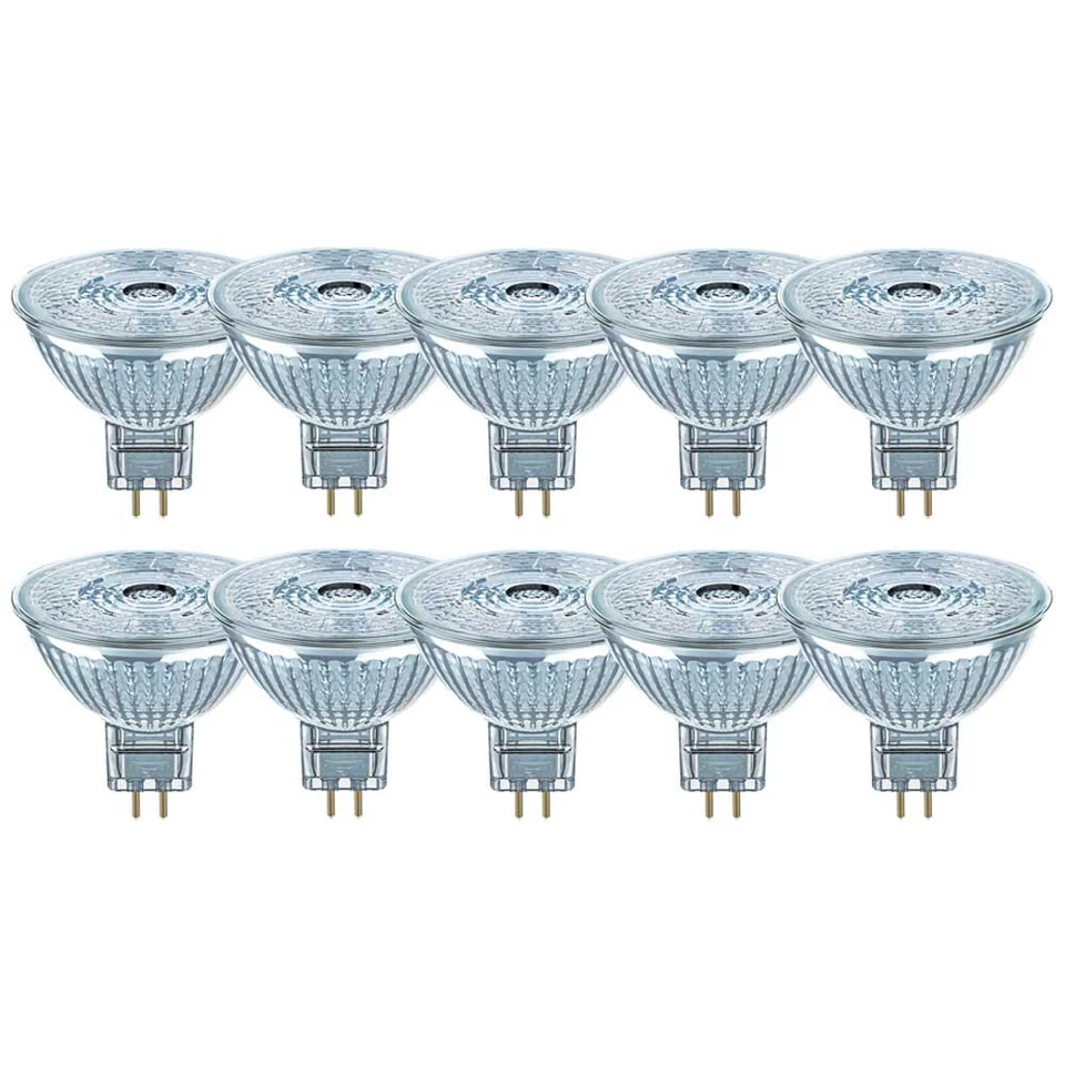10 x Osram LED MR16 Glas Reflektor 2,6W = 20W GU5,3 12V 230lm Neutralweiß 4000K