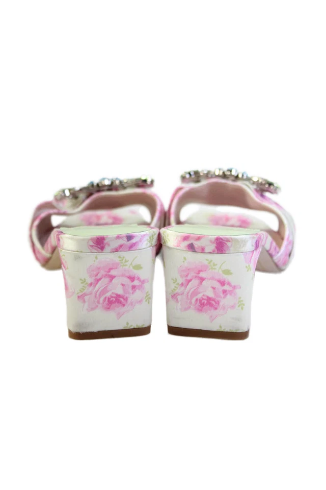 Sophia Webster X Love Shack 花式花卉懒人鞋高跟凉鞋白色 8 码 — 第 3/4 张图片