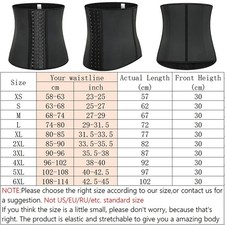 9 Steel Bone Latex Waist Trainer Corset Long Torso Body Shaper Women Girdle