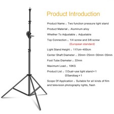 4m/157in Light Stand 2-in-1 Adjustable Boom Light Stand Multifunctional Tripod