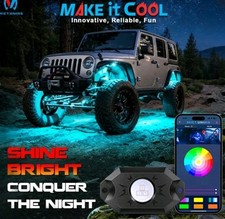 MICTUNING 8 Pods RGBW LED Rock Lights Underbody Neon Lamps with App Remote