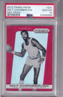 2013-14 Panini Prizm NBA No. 257 Wilt Chamberlain Red PSA 10 GEM MINT