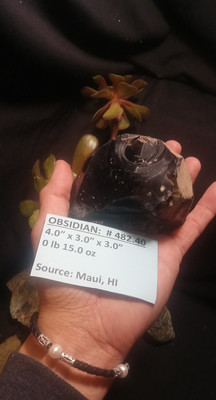 Large Natural Raw Obsidian - A Shield to Negative Energy and Helps Mind Clarity