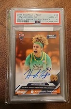 2025 Bowman U Now Hannah Hidalgo March Madness AUTO Orange 1/5 PSA 10 #3B