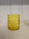 BLENKO Handcrafted Yellow Glass Tumbler 3.5 Height Made In USA