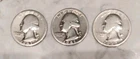Lot 3 Washington Quarter 2 of 1941, 1 of 1945 90% Silver