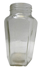 VINTAGE MAC ROBERTSON AUSTRALIAN LARGE SIZE 4 EMBOSSED GLASS JAR