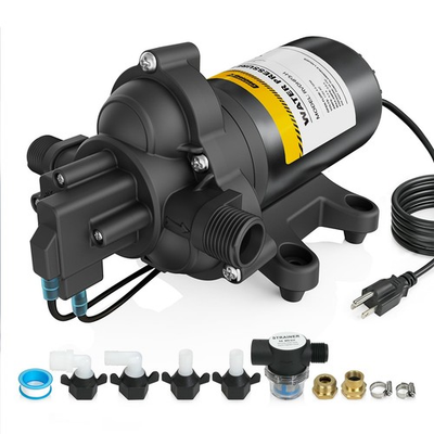 #ad 110V AC Water High Pressure Pump 4.0 GPM 45 PSI Fresh Water Transfer Diaphra... $90.07