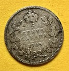1905 Canada Five Cent King Edward VII. 92.5% Silver. G-VG Condition. Charity. ￼ — photo 1