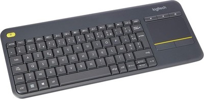 Logitech K400 Plus Kabellose Touch-TV-Tastatur | FR AZERTY | Ohne Dongle