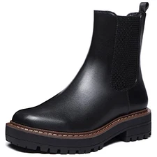 ATHLEFIT WOMEN'S CHELSEA ANKLE BOOTS BOOTIES SIZE: MEN 9 BLACK