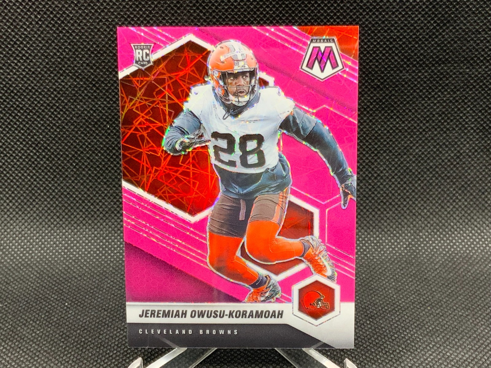 Jeremiah Owusu-Koramoah Panini Mosaic #365 Pink Fluorescent