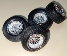 SET OF CUSTOM CHROME WHEELS GOODYEAR RALLT GT BLACKWALL TIRES 1962 CORVETTE