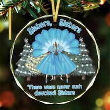 Sister Ornament, White Christmas Sisters Ornaments for Best Friend
