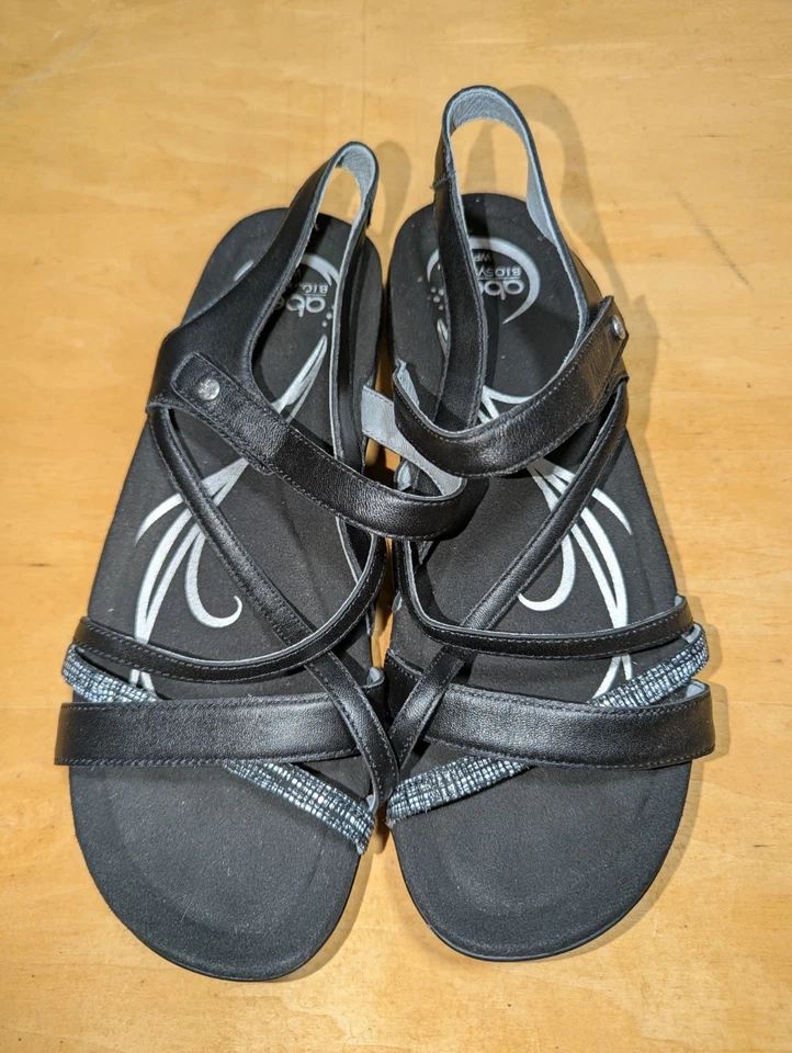 B.I.O.system sandal in black leather.  Size 9P Rubber Outersole - Image 4 of 4