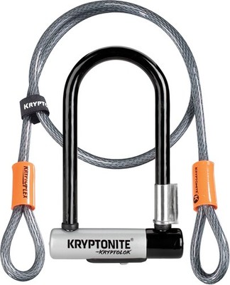 Kryptonite Fahrradschloss Kryptolok Mini 7 mit Flexkabel & Flexframe Halterung
