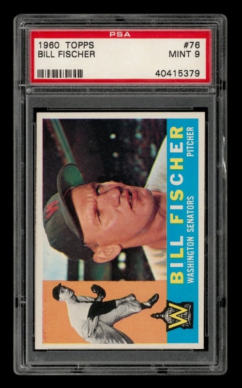 1960 Topps Set-Break # 76 - Bill Fischer PSA 9 MINT