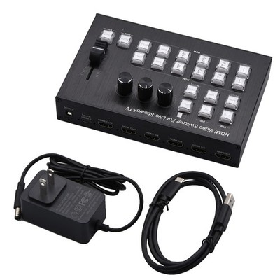 4K Video Switcher 4 HDMI Kamera Streaming Live-Produktion Broadcasting Station l