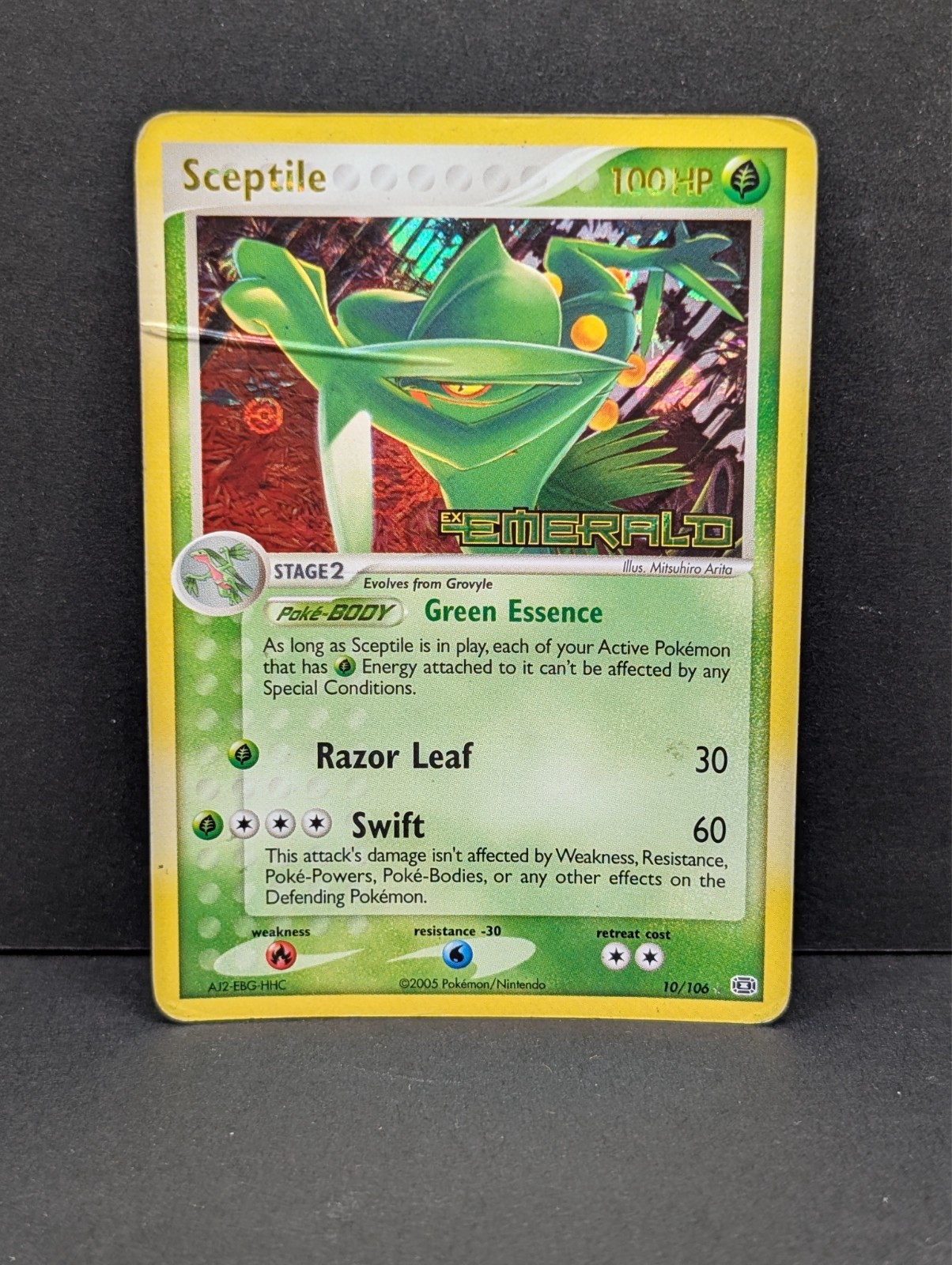 Sceptile EX Emerald Stamp Reverse Holo Rare 10/106 2006 Pokemon TCG HP+