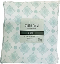 South Point Home Fashions Microfiber 4-piece Full Sheet Set Bombay Medallion
