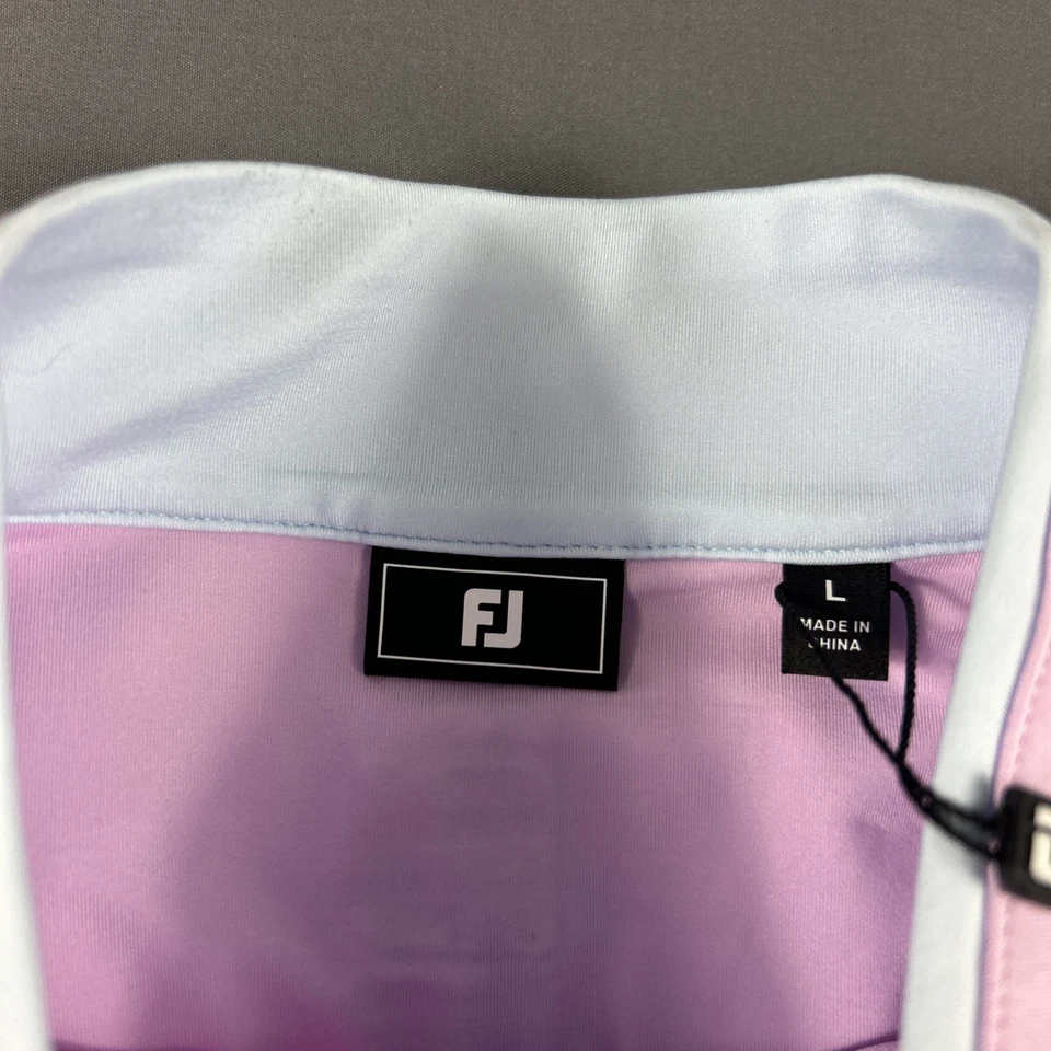 Pullover de golf FootJoy ligero sólido 1/4 cremallera grande nailon orquídea precio de venta sugerido por el fabricante 125 USD Foto 3 de 4