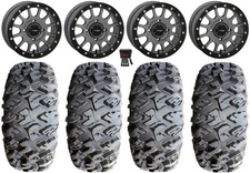 System 3 SB-5 Grey 14" Wheels 28" MotoClaw Tires Textron Wildcat XX