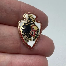 Vintage Cheyenne Frontier Days Lapel Pin Wyoming Cowboy Arrowhead