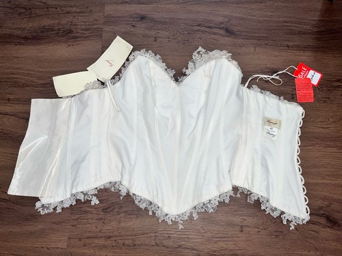 NWT Farage Paris Destiny Ivory Wedding Bodice Corset Swarovski Crystal 10 $2780 - Picture 7 of 11