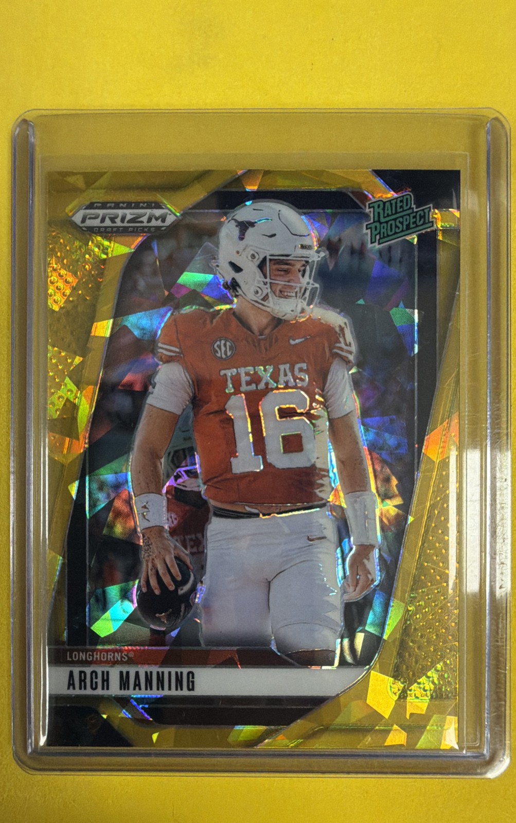 2025 Panini Prizm Draft Picks - Arch Manning #166 Gold Ice Prizm (RC)