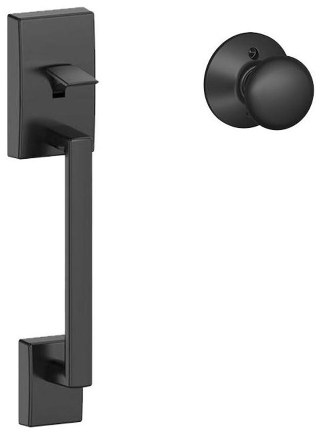 Schlage FE285-CEN-PLY Century Black Lower Handle Set for Schlage Locks