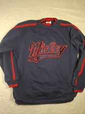 Vintage Mickey Co. Disney Kids' Large L Navy Blue Red Crewneck Sweatshirt