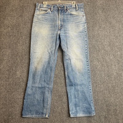 Vintage Levis 517 0217 Orange Tab Bootcut Jeans Mens 34x30  Light Wash USA 80s