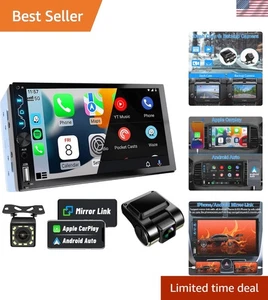 Advanced 7 Inch Car Stereo with Dash Cam, Carplay, Android Auto & Bluetooth 5.1