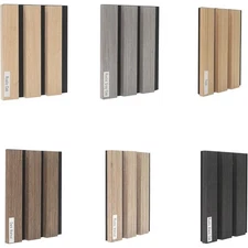 Wood Slat Wall Panels Acoustic Art Decorative Indoor Room Treatment Eco Friendly